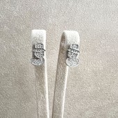 Cercei argint om de zapada cu pietre Snowman DiAmanti ME0068-AS